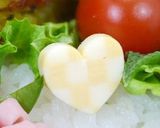 A picture of step 6 of Cute Checked Cheese Hearts.