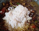 A picture of step 9 of Chana masala pulao.