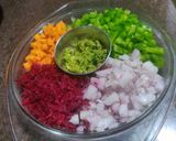 A picture of step 5 of Vegetable Semolina Sandwich/ Rava Sandwich.