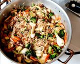 Foto del paso 7 de la receta: Pasta oriental con carne y verduras a mi gusto