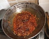 A picture of step 3 of Rogan Josh Soya chaap.