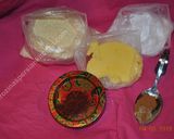 A picture of step 1 of Besan/Chickpeas Halwa حلوا نخودچی/برشتوک.