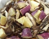 A picture of step 3 of Mushroom and Sweet Potato Creamy Doria.