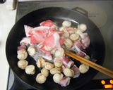 A picture of step 4 of Spring Happosai (Eight Treasure Stir-Fry) with Bamboo Shoot and Spring Cabbage.