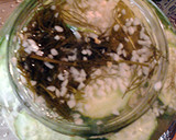 A picture of step 4 of Quickles, quick pickles.