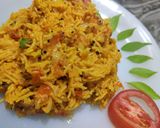 A picture of step 5 of Tomato Rice / Thakkali Sadam.
