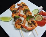 A picture of step 8 of Chili garlic prawn skewers(simple and quick prawn recipe without oven).
