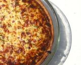 A picture of step 8 of Quiche Lorraine.