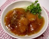 A picture of step 8 of Pork Loin with Piping Hot & Thick Daikon Radish Sauce.