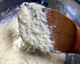 A picture of step 4 of Bryndzové Halušky (Slovakian Potato Dumplings with Bryndza Cheese).