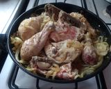 Foto del paso 3 de la receta: Pollo a la crema con papas