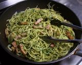 A picture of step 7 of Basil Pasta with Handmade Basil Sauce.
