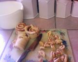 A picture of step 1 of Rollin' Blueberry mountain cake..
