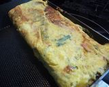 A picture of step 3 of Refreshing Japanese Omelet With Umeboshi Plums and Shiso.