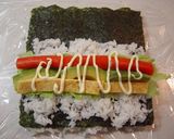 A picture of step 3 of California Rolls.