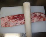 A picture of step 1 of Easy But Tender Simmered Pork Belly Cubes.