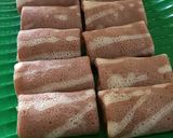 Foto langkah ke 9 dari resep Dadar Gulung Cokelat Isi Vla Vanila.