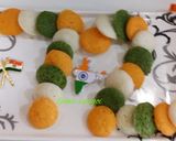 A picture of step 5 of Tiranga Idli buttons.