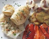 Foto del paso 3 de la receta: Tubo de calamar a la plancha