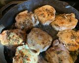 A picture of step 2 of Rosemary Chicken Thighs w Roasted Grapes and Smashed Parsnips.