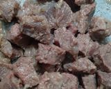 A picture of step 3 of Chatkara chili boti.