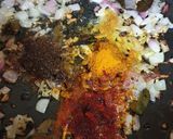 A picture of step 3 of Garlic masala rice.