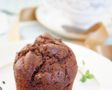 A picture of step 6 of Basic Cocoa Muffins.