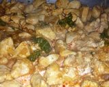 A picture of step 7 of Chicken Enchilada Lasagna.