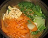 A picture of step 14 of Homemade Kimchi Hot Pot with Fluffy Tofu Meatballs.