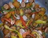 A picture of step 7 of Baked Potatoes & Sausage.