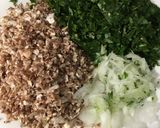A picture of step 1 of Spinach and mushrooms pasta bake#mycookbook.