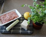 A picture of step 1 of Cilantro Chicken Burgers.