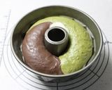 A picture of step 7 of Wonderful Gugelhupf Tri-Colored Marble Bread.