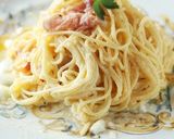 A picture of step 7 of Chilled Carbonara with Poached Egg.