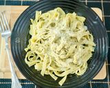 Foto del paso 7 de la receta Tagliatelle de espinacas con salsa Alfredo