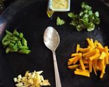 A picture of step 1 of Butter garlic vegetable fried rice.
