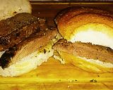 A picture of step 8 of Tex's Classic British Sunday Roast with a Mustard Glaze 🇬🇧🐮.