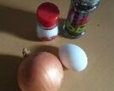 A picture of step 1 of Poched Egg Onion Ring.