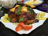 دجاج محمر مع صلصة الفطر