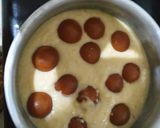 A picture of step 3 of Gulab jamuni pudding.
