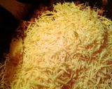 A picture of step 5 of macaroni meatballs and meat and cheese sauce.