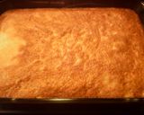 A picture of step 4 of sunshines fruit cocktail dump cake.