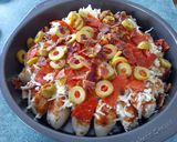 A picture of step 4 of Chicago Style Deep Dish Pull Apart Pizza.
