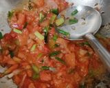 A picture of step 3 of Dhaba style palak paneer.