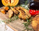 Foto del passaggio 6 della ricetta Zucca panata alle erbe e cotolette di melanzane