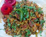 A picture of step 3 of Bitter gourd with onion masala.