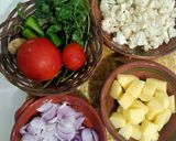 A picture of step 2 of Aloo Gobhi.