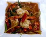 รูปขั้นตอนการทำที่ 6 ของ กุ้งผัดขิง