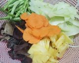 Hình bước làm 1 của món Xào chay ngũ sắc