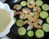 A picture of step 5 of Shrimp and Zucchini Stir Fried In Milk And Miso.